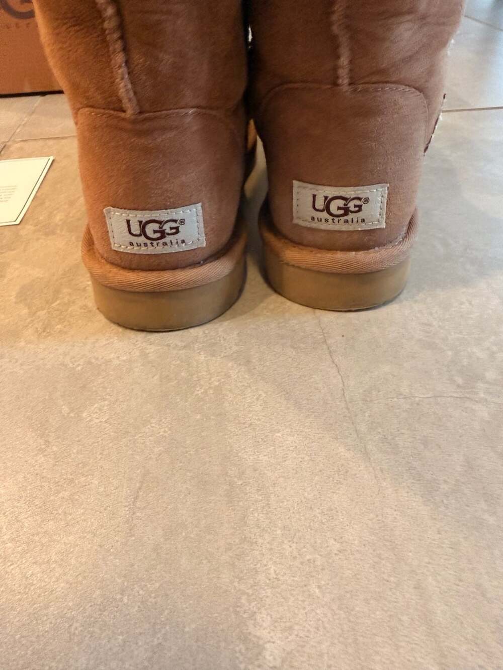 UGG Australia Classic Short 5825 Chestnut Shearling Boots - Picture 4 of 10
